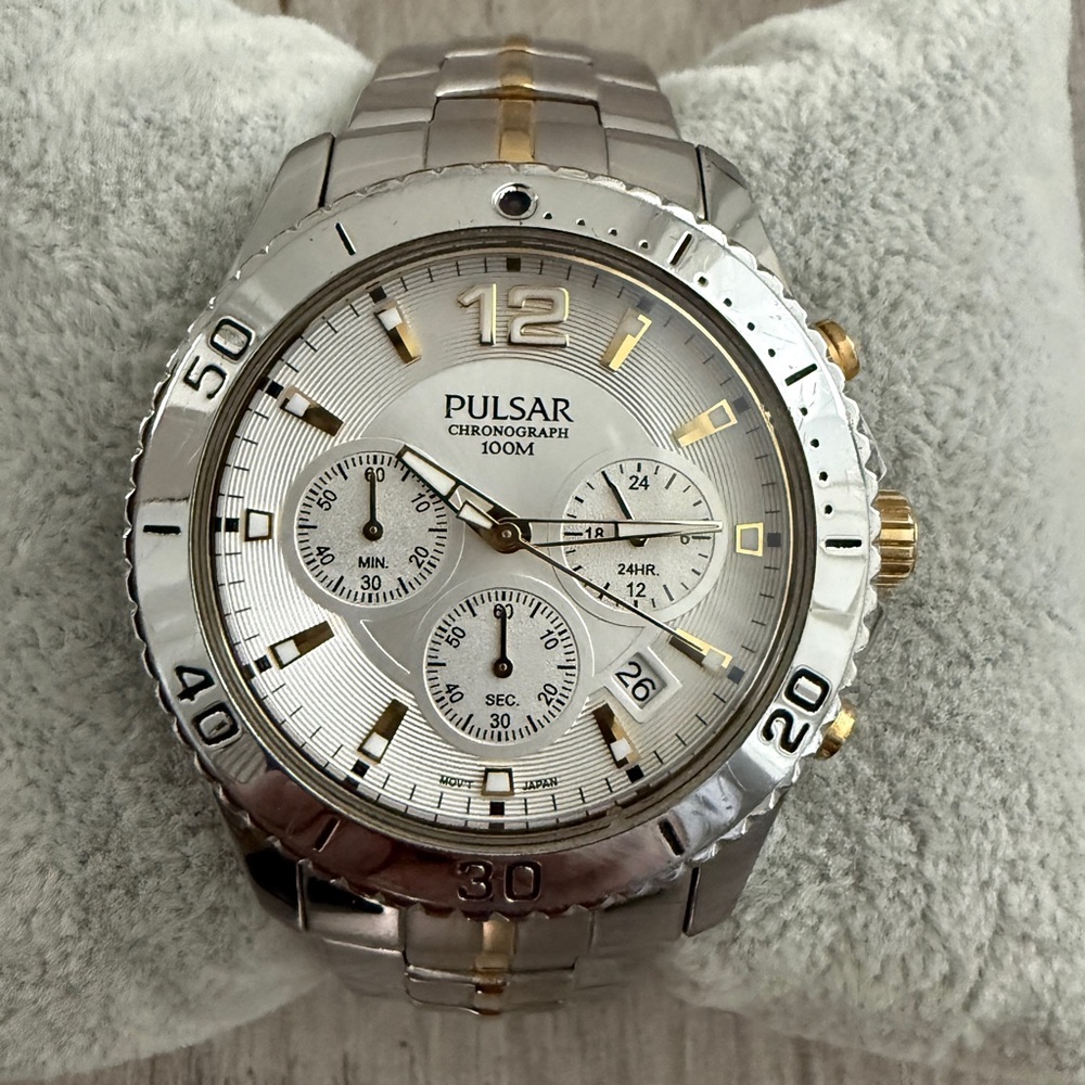 Pulsar Two-Tone Chronograph Watch